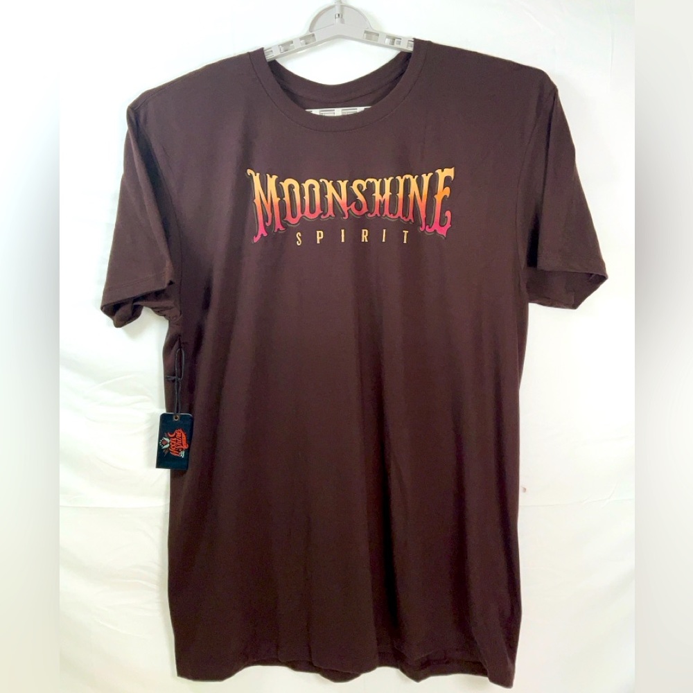 NWT Men’s Brad Paisley Moon Shine Spirit‎ Comes Alive Guitar T-Shirt Brown XL